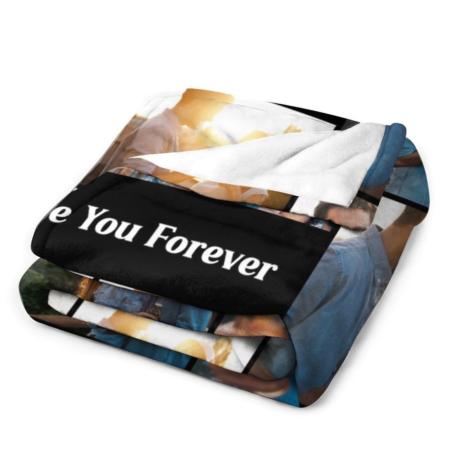 ️Personalized Photo Text Custom Blanket - For Family Parents Couple