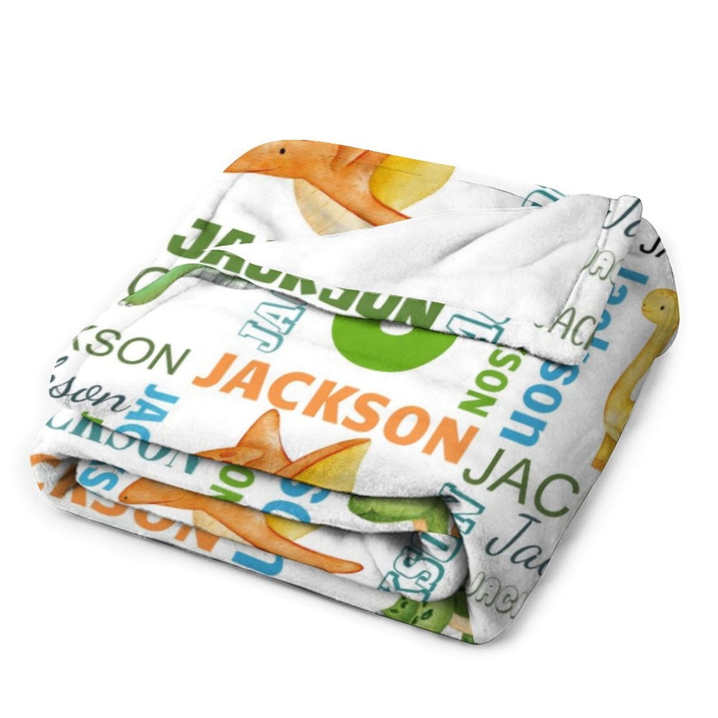 ️Dinosaur Custom Name Blanket-Personalized Baby Blanket