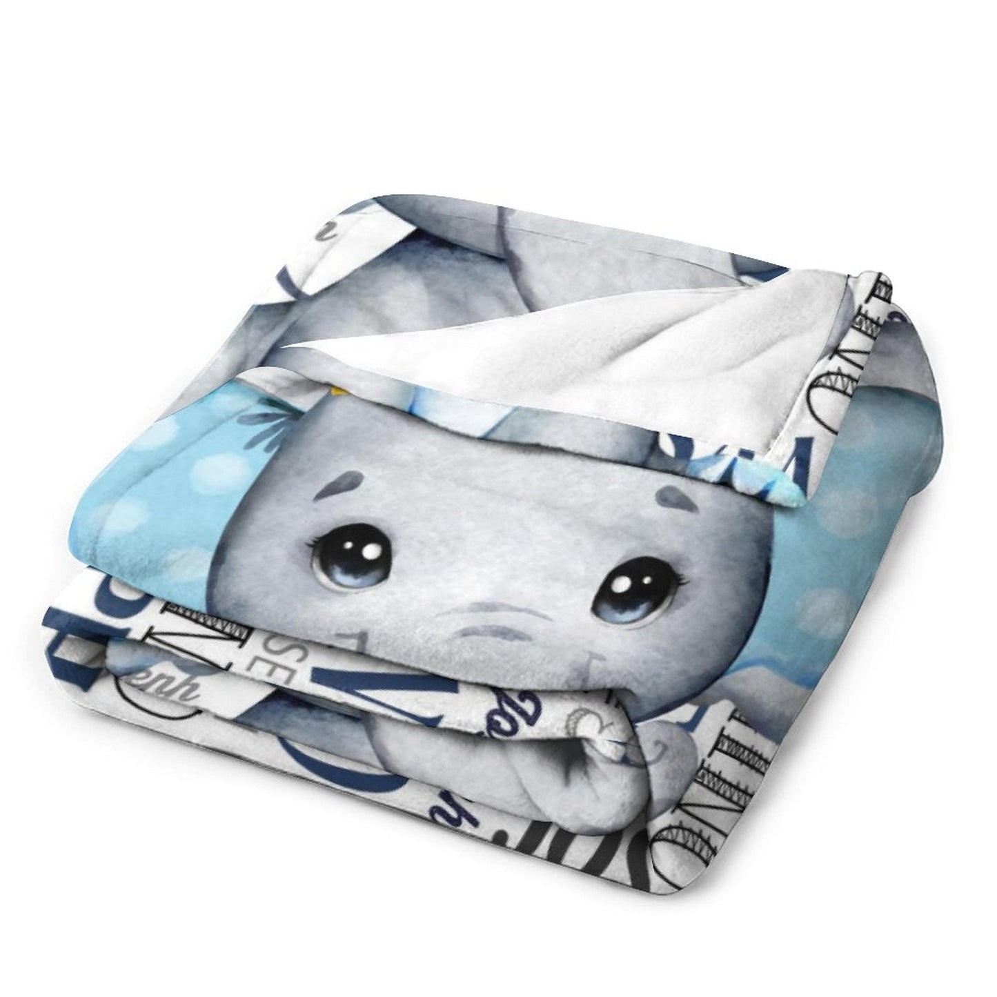 ️Elephant Name Personalized Blanket - Gift Ideas for Kids