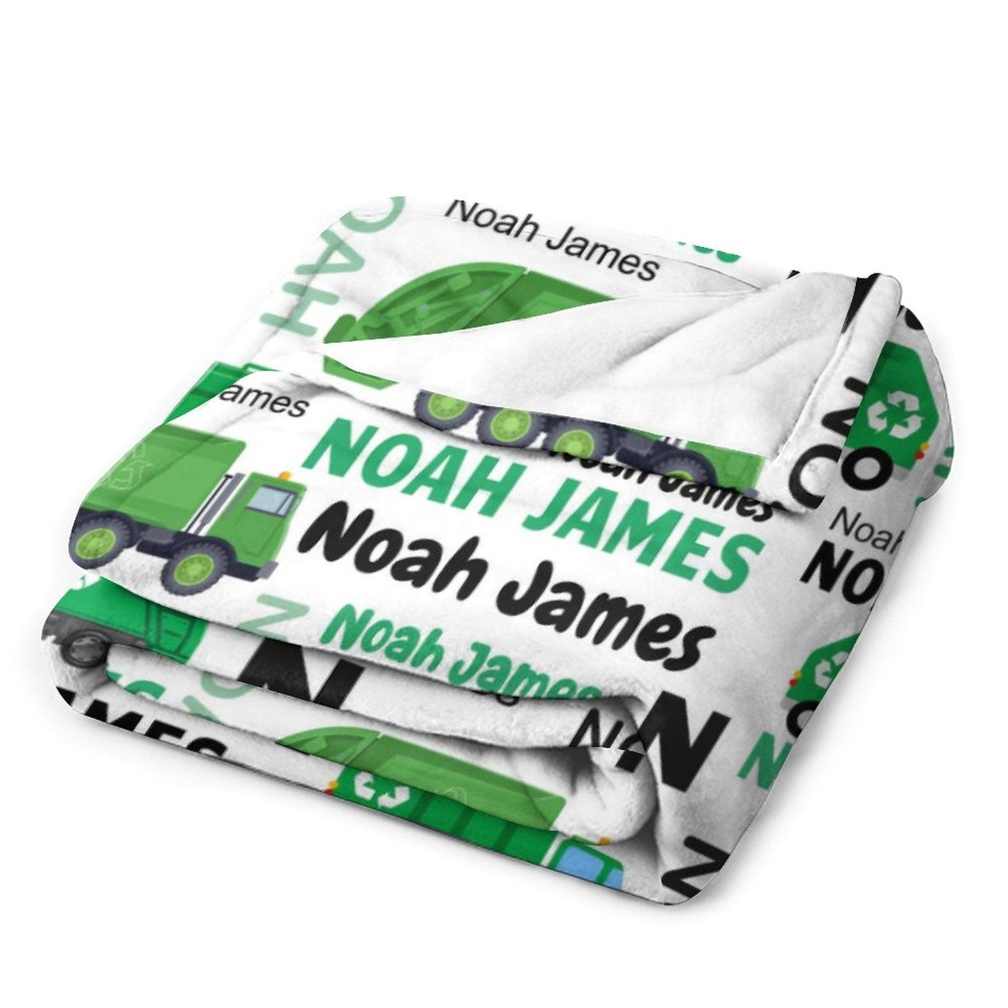 ️Personalized Custom Garbage Truck Blanket for Boys