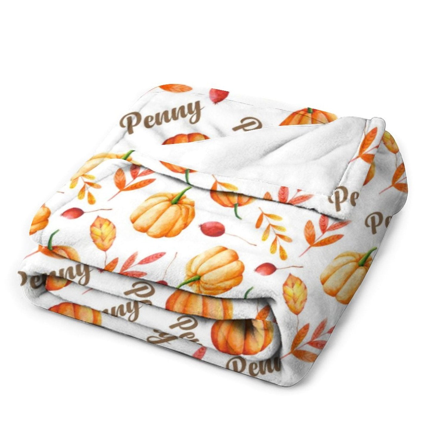 ️Fall Pumpkin Swaddle Personalize Baby Blanket