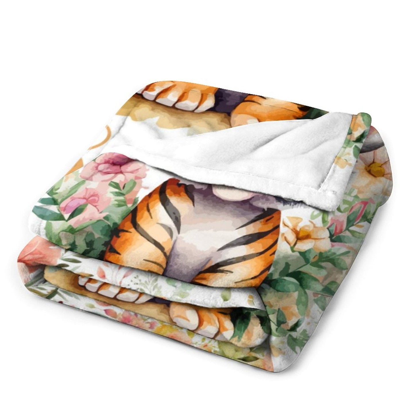 ️Custom Name Baby Tiger Throw Blanket