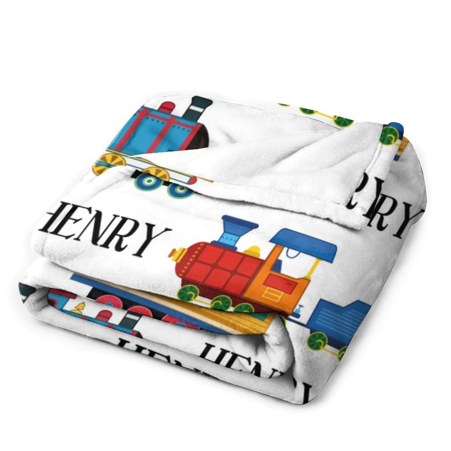 ️Personalized Line Train Baby Toddler Blanket