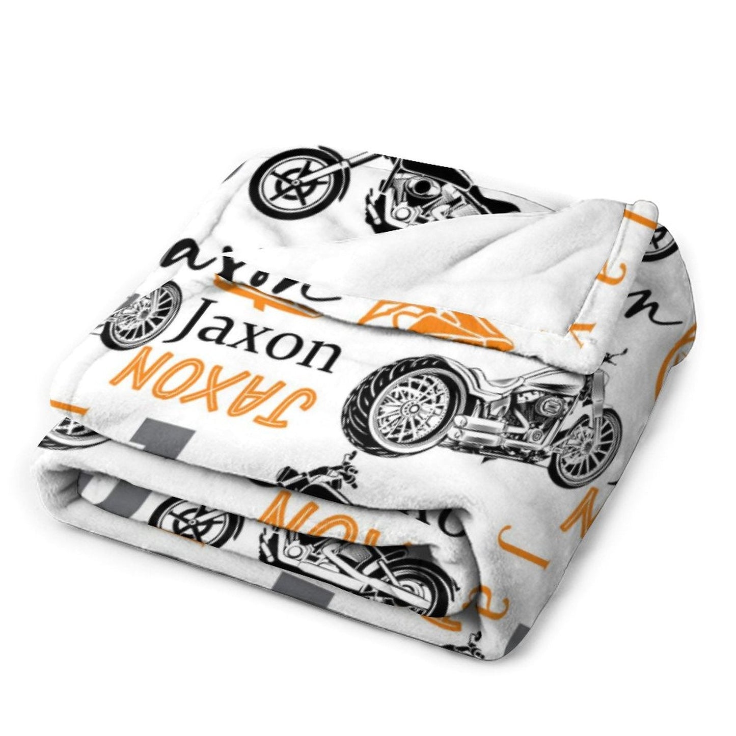 ️Personalized Motorcycle Theme Custom Name Blanket