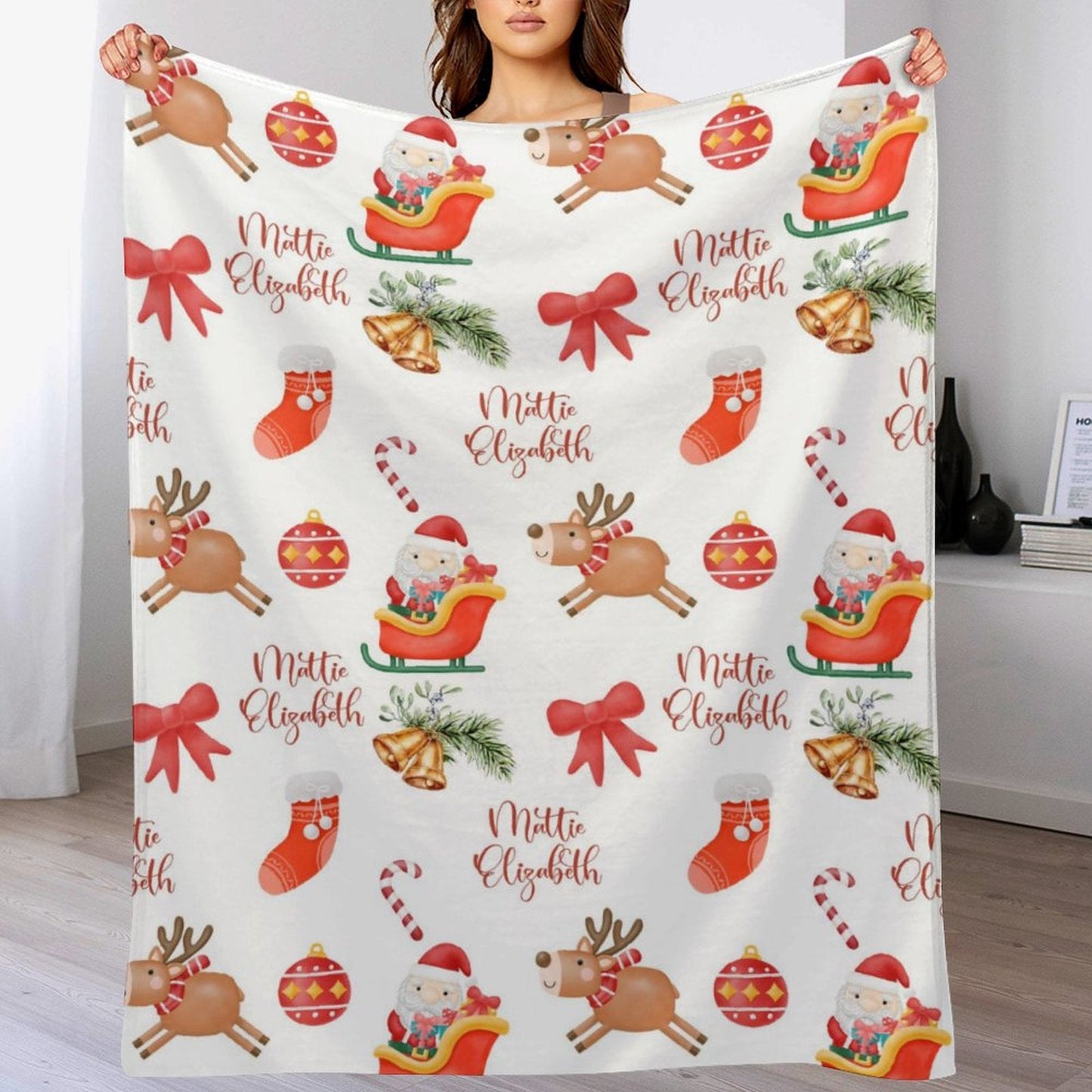 ️Personalized Christmas Baby Blanket