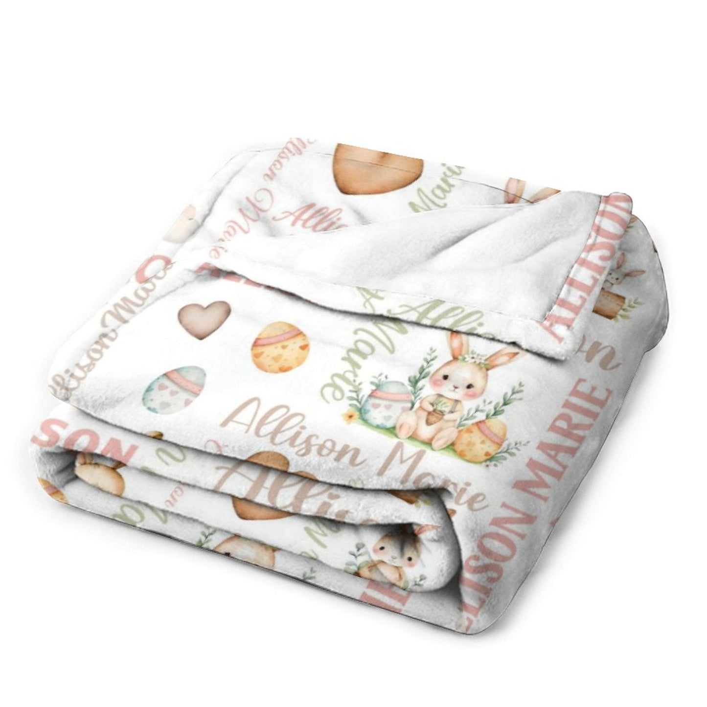 ️Personalized Bunny Easter name blanket