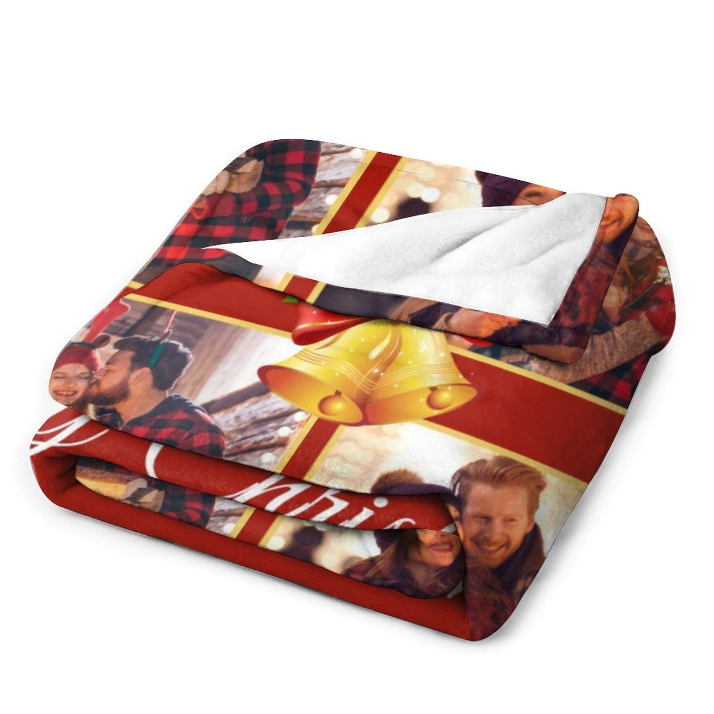 ️Custom Photo Merry Christmas Blanket For Family