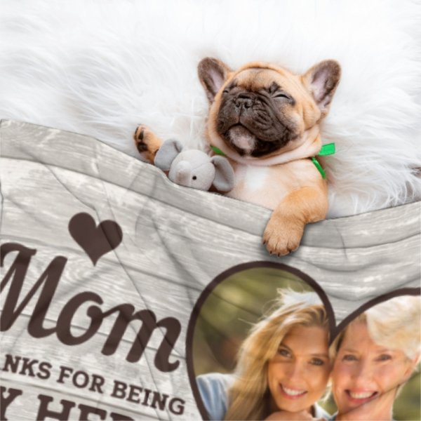 Thank You For Simply Being There Every Time - Upload Image, Gift For Mom, Personalized Blanket - Yulaki