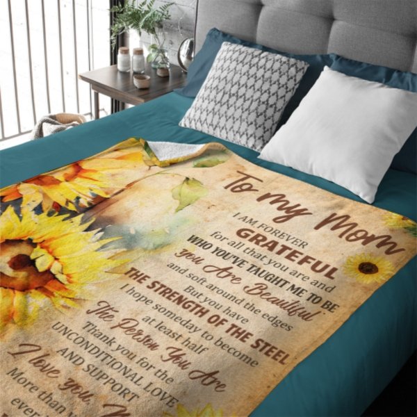 Thank You For The Unconditional Love And Support - Blanket - To My Mom, Gift For Mom, Mom Gift From Daughter And Son, Birthday Gift For Mom - Yulaki