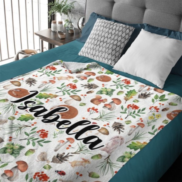 Vintage Forest Custom Name Blanket - Gifts for Baby - Yulaki