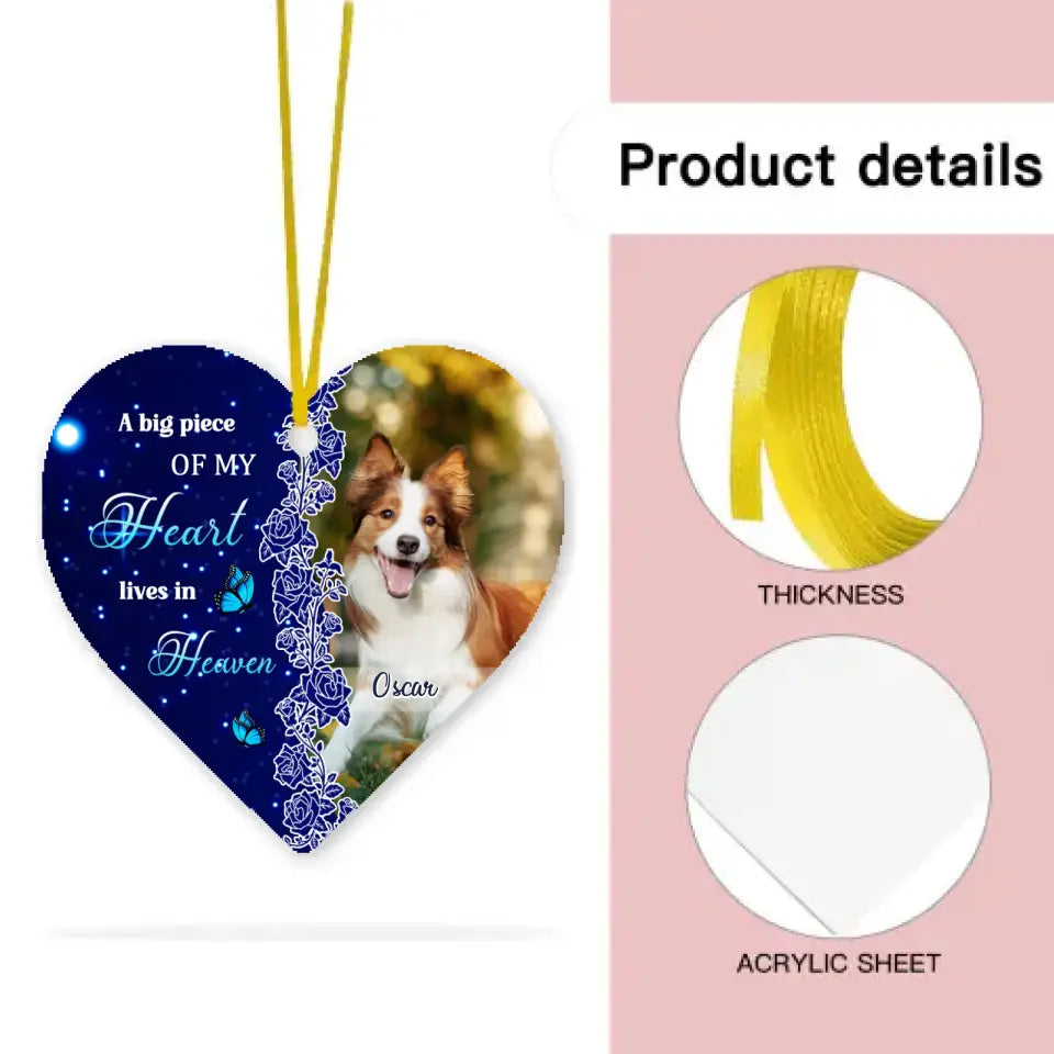 The hardest farewell - personalized custom heart-shaped acrylic Christmas ornaments