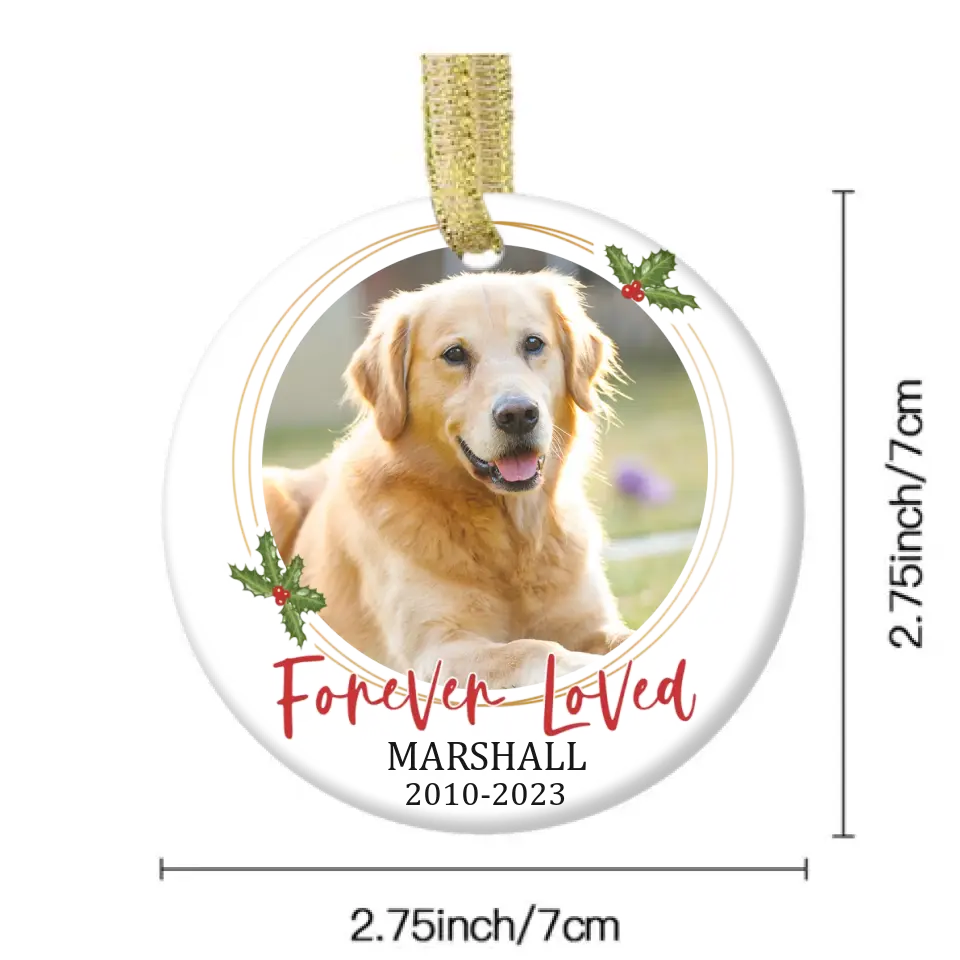 Personalized Memorial Custom Photo Ornaments - Forever Loved