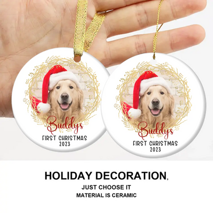 Personalized Christmas Custom Photo Ornaments for Pet Lovers - First Christmas