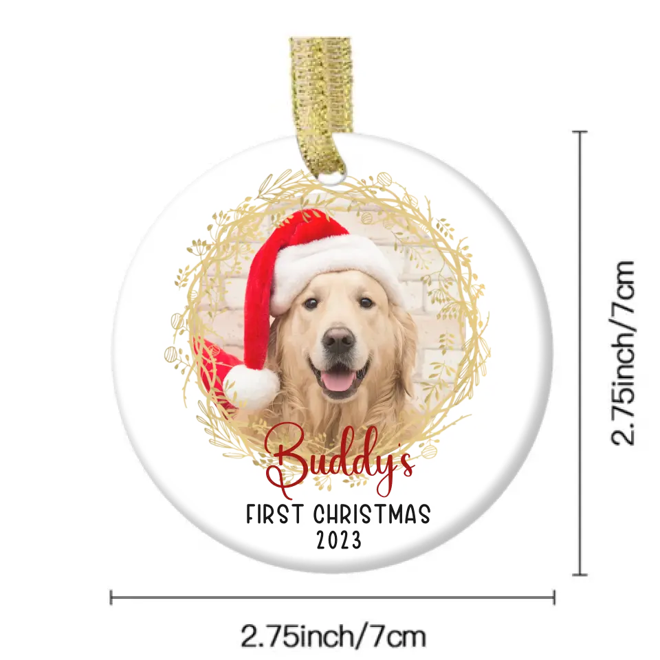 Personalized Christmas Custom Photo Ornaments for Pet Lovers - First Christmas