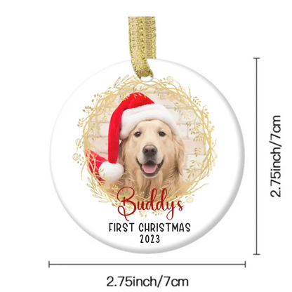 Personalized Christmas Custom Photo Ornaments for Pet Lovers - First Christmas