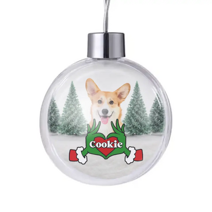 Personalized Transparent Ball Christmas Ornament - Christmas Gifts for Pet Lovers