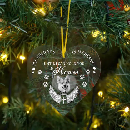 Custom Photo Personalized Memorial Heart Acrylic Ornament For Pet Lovers