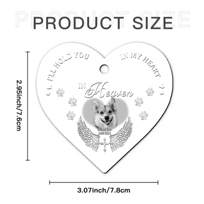 Custom Photo Personalized Memorial Heart Acrylic Ornament For Pet Lovers