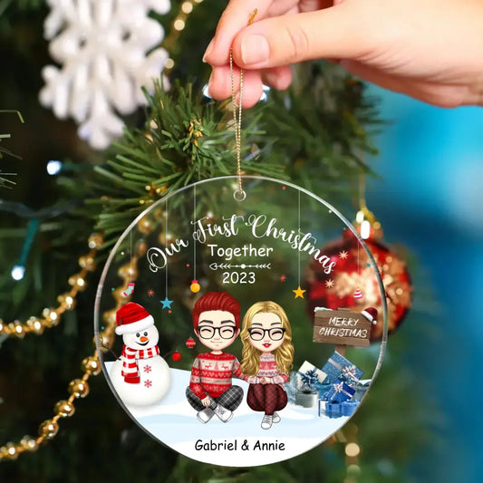 Couple - Our First Christmas Together - Personalized Acrylic Ornament