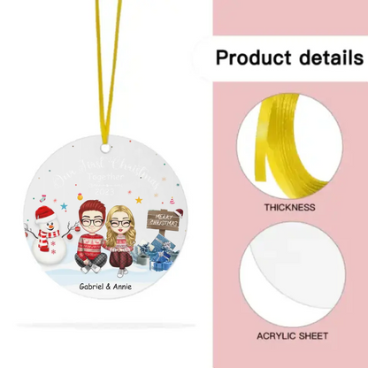 Couple - Our First Christmas Together - Personalized Acrylic Ornament