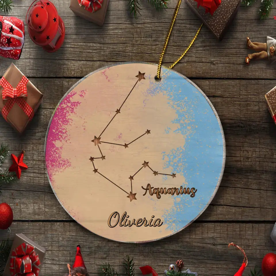 Zodiac Ornament - Personalized Horoscope Ornament