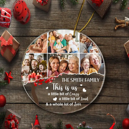 Custom Photo Family Tree Acrylic Ornament