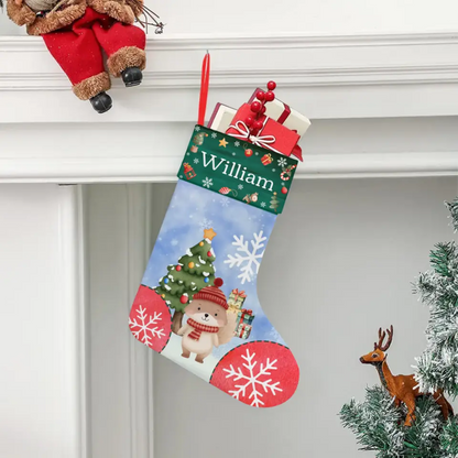 Personalized Christmas Gift For Family Kids Animals Stocking