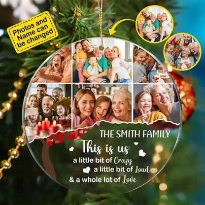 Custom Photo Family Tree Acrylic Ornament