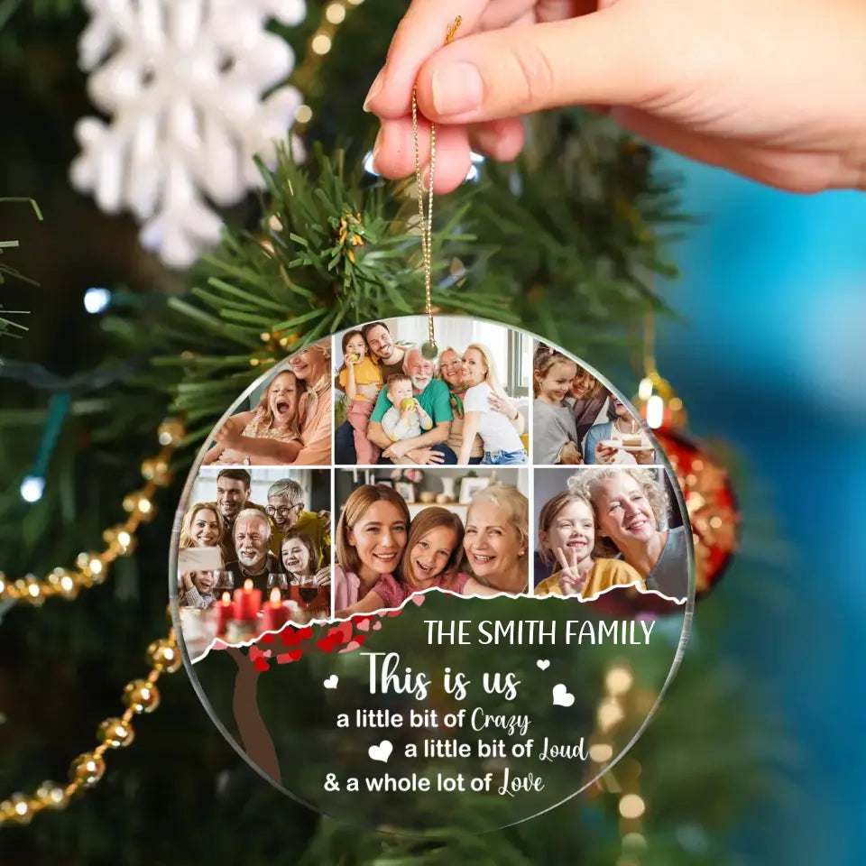 Custom Photo Family Tree Acrylic Ornament