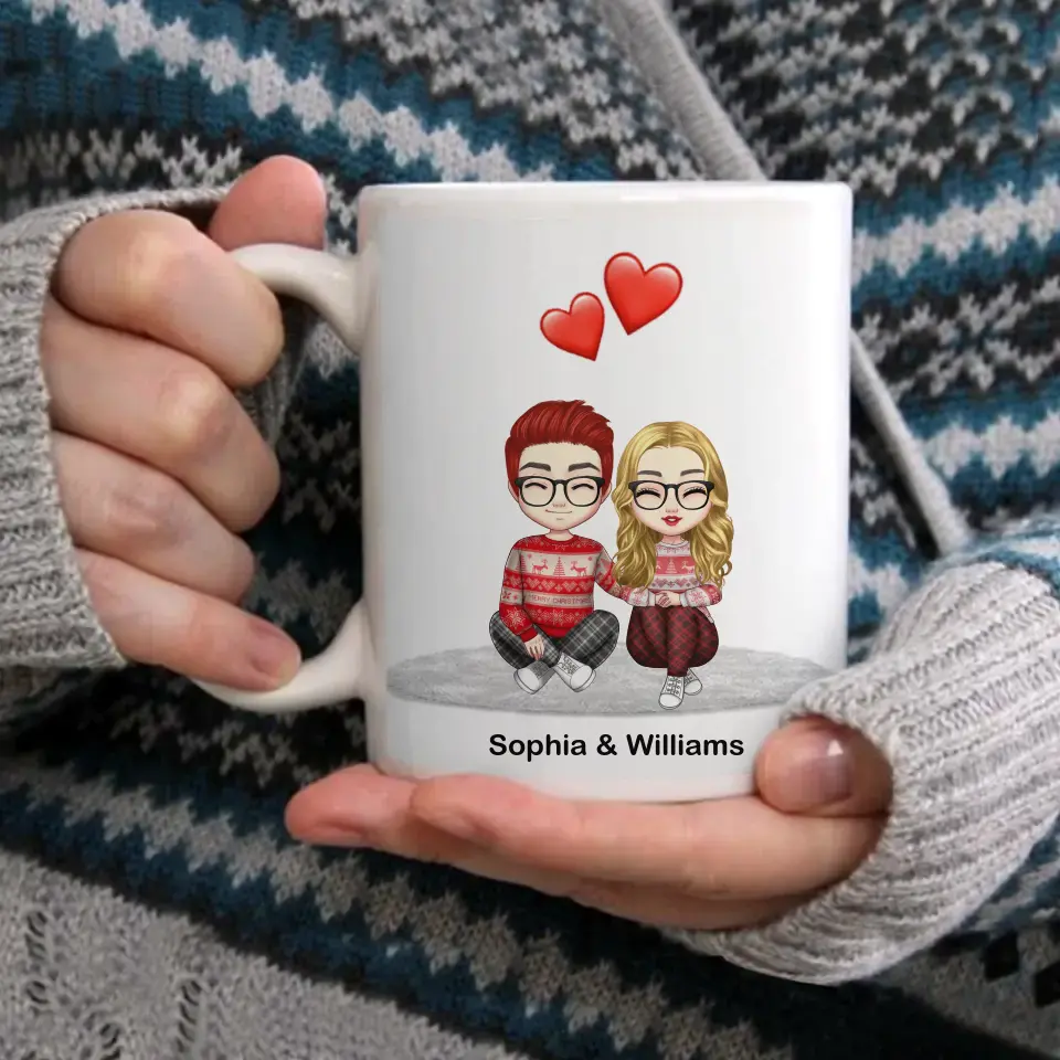 Personalized Mug It Started With A Message - Anniversary, Loving Gift For Spouse, Couples