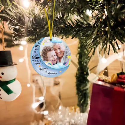 Personalized Acrylic Ornament - Gift For Grandchild Family Love You To The Moon And Back