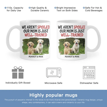Personalized Name Color Changing Mug For Pet Owner - Well Trained Mom Photo