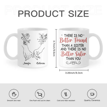 Bestie BFF Personalized Custom Mug  - There Is No Better Sister Than You