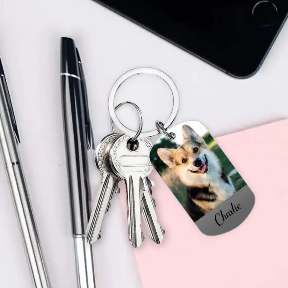 Personalized Keychain Custom Pet Photo Pet Memorial Gift