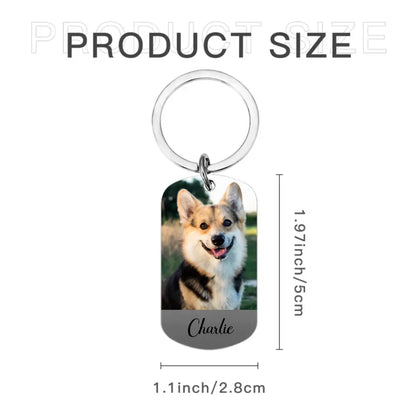 Personalized Keychain Custom Pet Photo Pet Memorial Gift