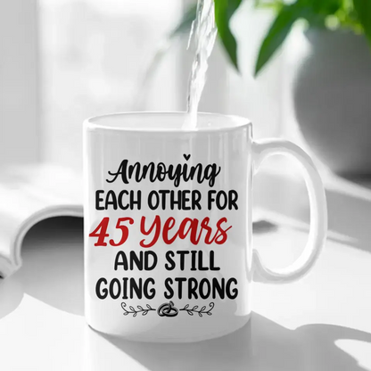 Personalized Mug For Couples - Older Couple Annoying Each Other
