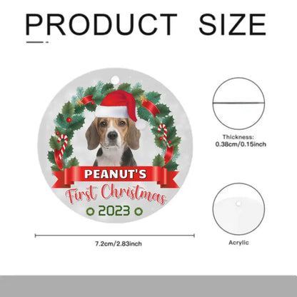 Custom Photo Pawsitively Excited For The First Christmas - Dog & Cat Personalized Custom Ornament