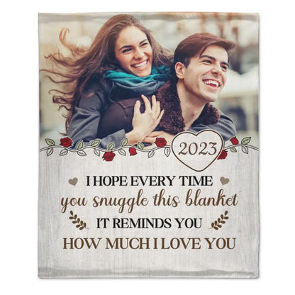 Personalized Photo Blanket - It Reminds You How Much I Love You