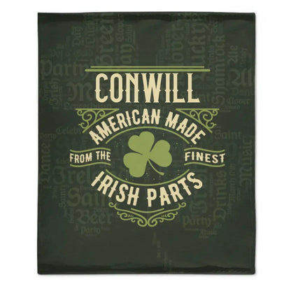 Personalized Name St. Patrick Irish Parts Blanket