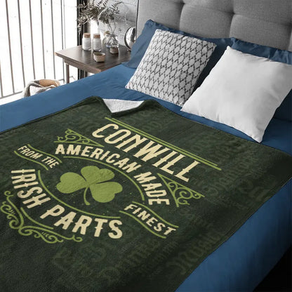 Personalized Name St. Patrick Irish Parts Blanket