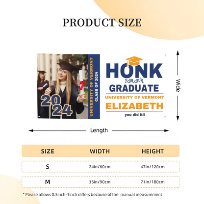 Personalized Honk Graduation Banner,You Did It