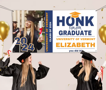 Personalized Honk Graduation Banner,You Did It