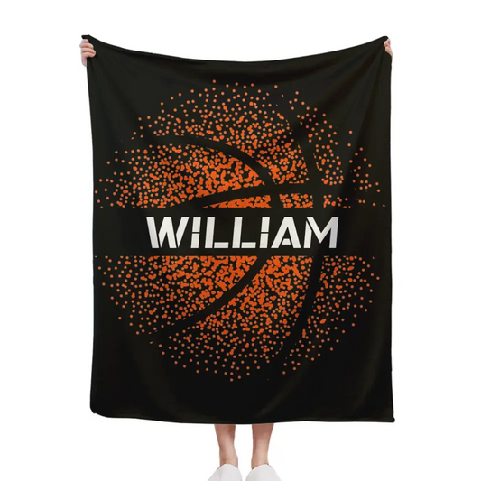 Personalized Basketball Blanket with Name, Good Basketball Gift for Girl And Boy