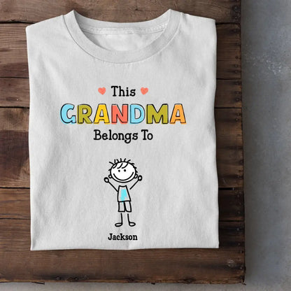 Personalized Grandma Shirt - This Grandma/Mommy/Daddy Belongs To - Family Gift