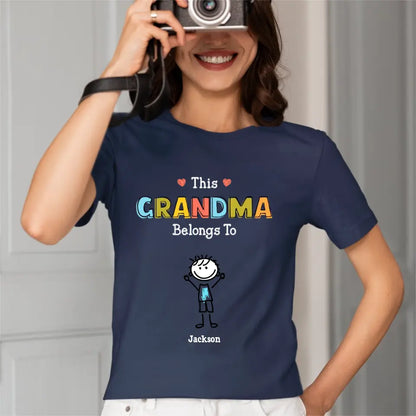 Personalized Grandma Shirt - This Grandma/Mommy/Daddy Belongs To - Family Gift