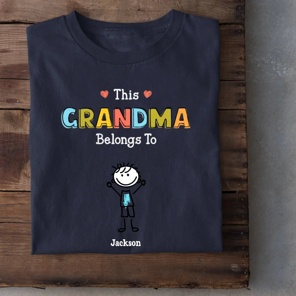 Personalized Grandma Shirt - This Grandma/Mommy/Daddy Belongs To - Family Gift