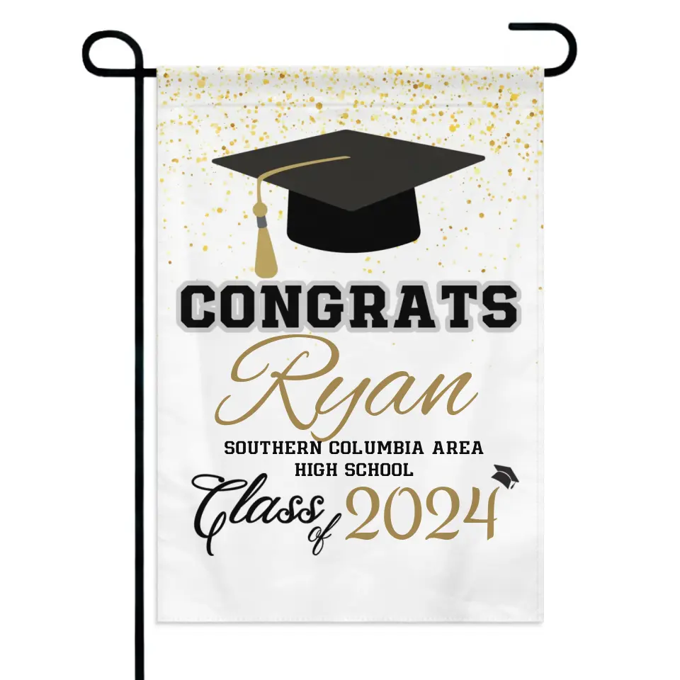 Personalized 2024 high school graduation blanket