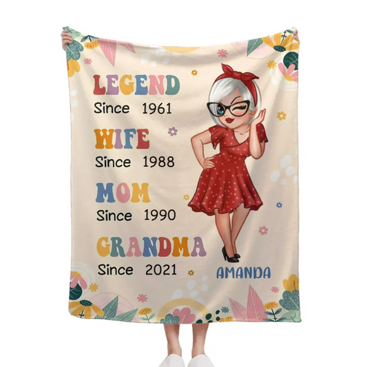 Legend Wife Mom Grandma - Personalized Blanket - Gift For Mother's Day