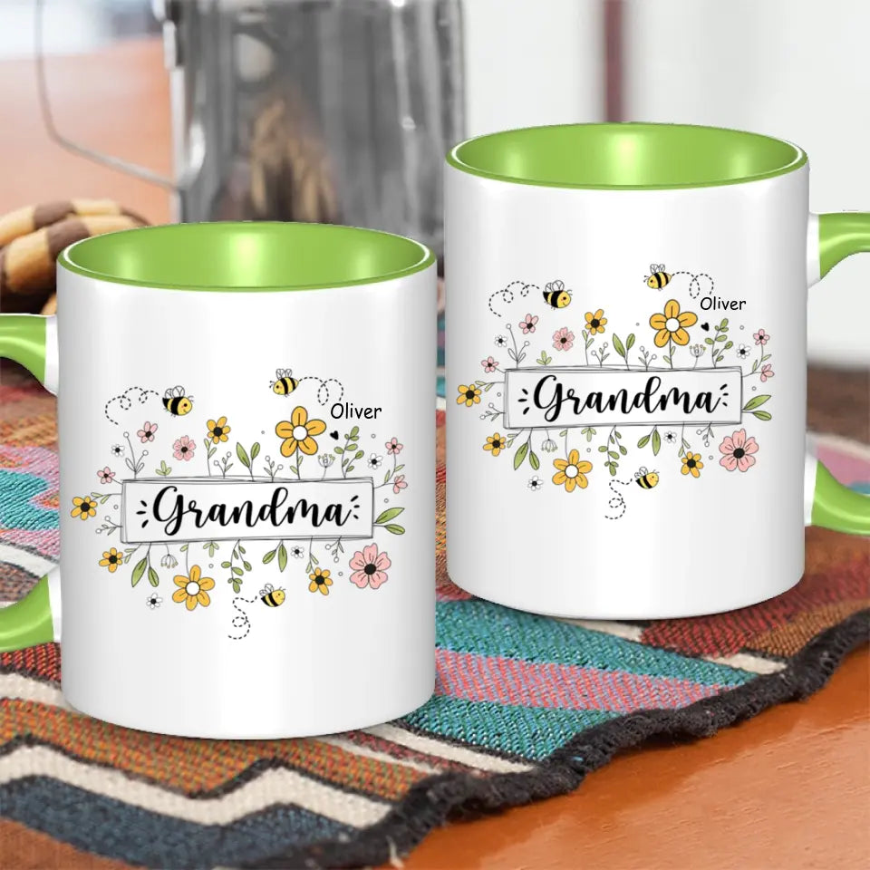 Family Personalized Custom Mug - Gift For Mom, Grandma