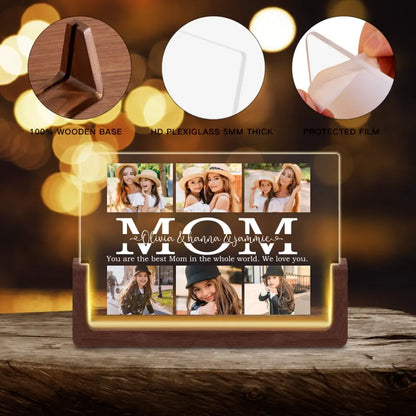 Personalized Custom Photos Picture Frame with LED, Valentines Day Gifts for Mom